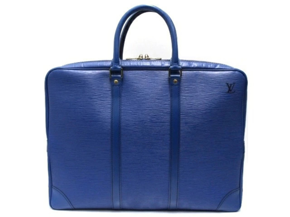 LOUIS VUITTON Port Documents Voyage Business Bag Epi Toledo Blue